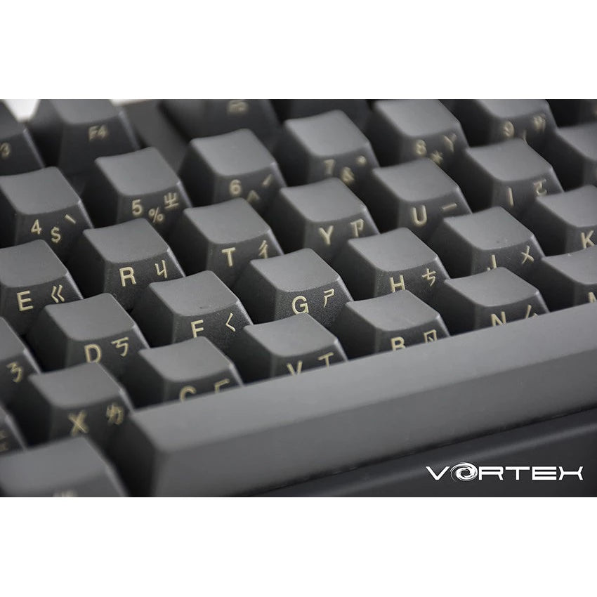 OEM PBT雷雕側刻 中、英文鍵帽組 -黑灰色(104 Keys)