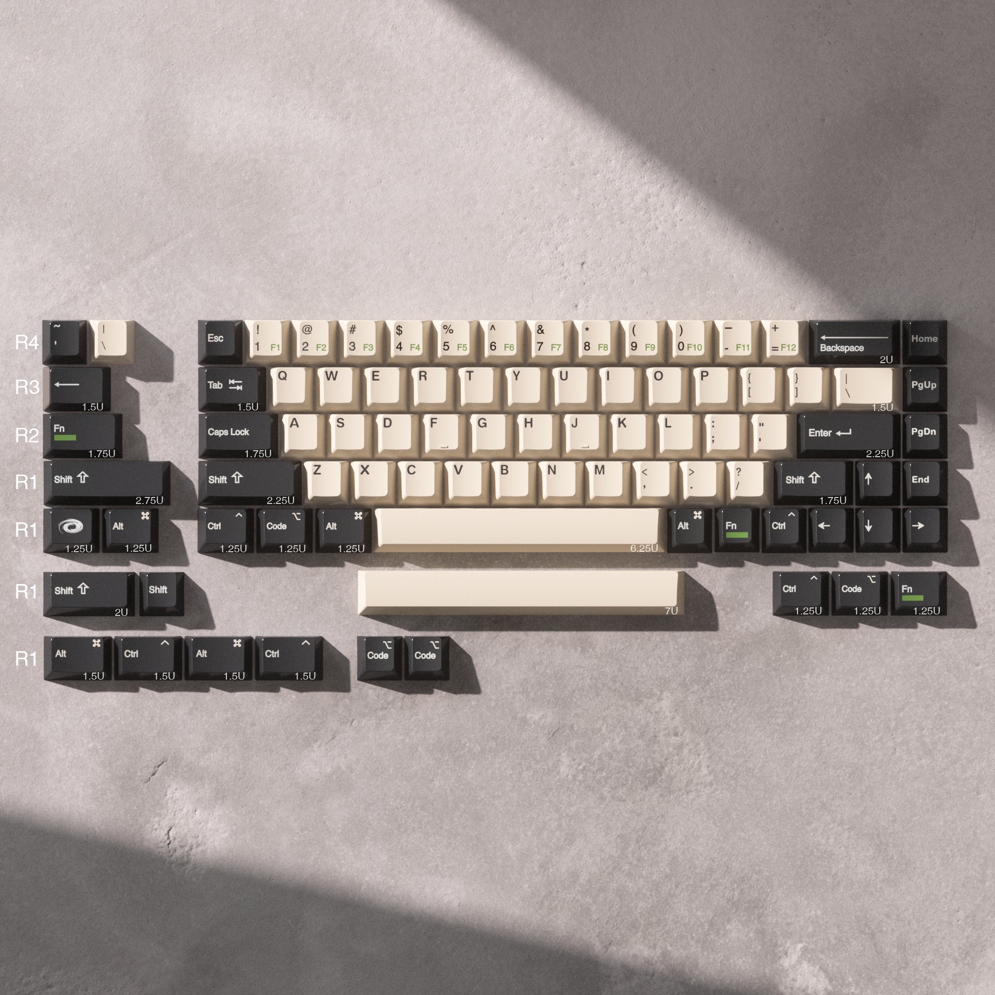 Graphite Key Layout 石墨 Graphite – Vortex Keyboard TW